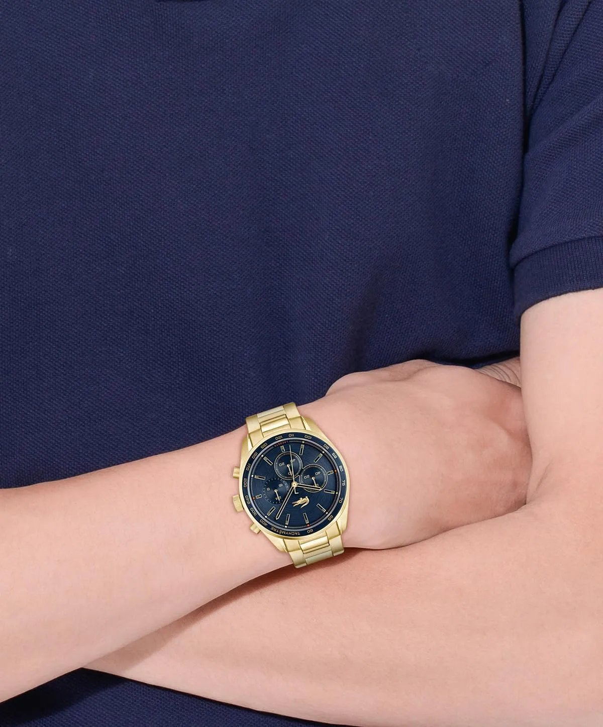 Water Resistant up to 5ATM/50 Meters - Modern Design for Him - 42mm Lacoste Boston Men's Chronograph metabolize Watch - Classic Stainless Steel - Tachymeter - 