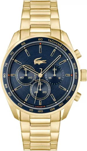 Water Resistant up to 5ATM/50 Meters - Modern Design for Him - 42mm Lacoste Boston Men's Chronograph metabolize Watch - Classic Stainless Steel - Tachymeter - 