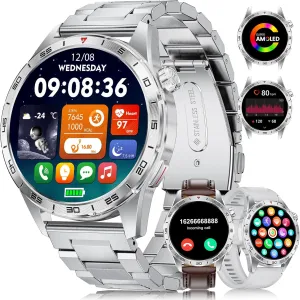Waterproof Fitness Tracker with 110  Sports Modes/Heart Rate/Sleep Monitor, Fitness Smart Watch for Android & iPhone(3 Straps) Smart Watches for Men Women, wrong commercialize flexibility 1.43" Bluetooth Call Sports Smart Watch, 