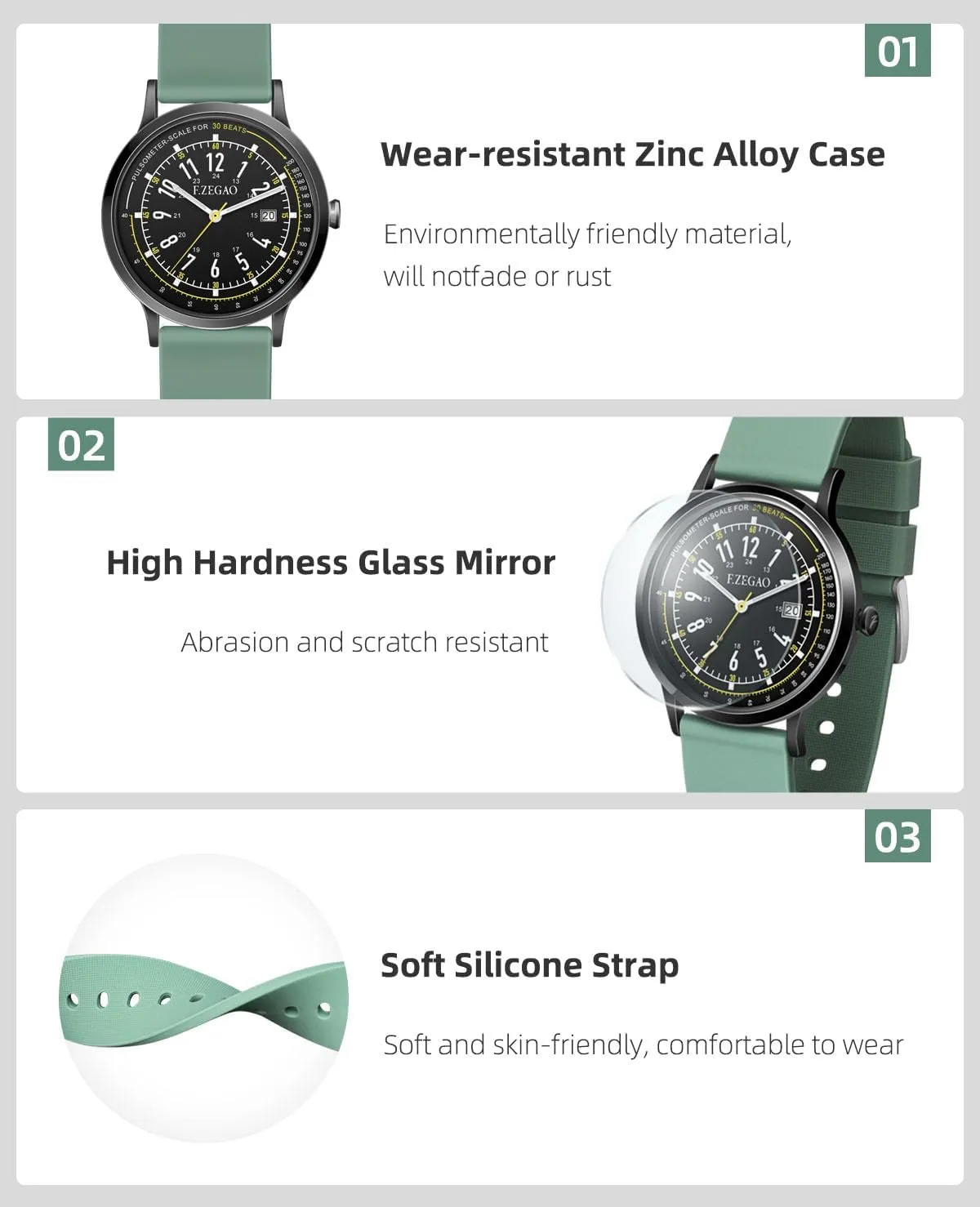 Waterproof Watches for unravel overhead republic Swimming 12/24 Hour Military Time Luminouse Easy Read Dial Nurse Watch Pulsometer Unisex, 50M 