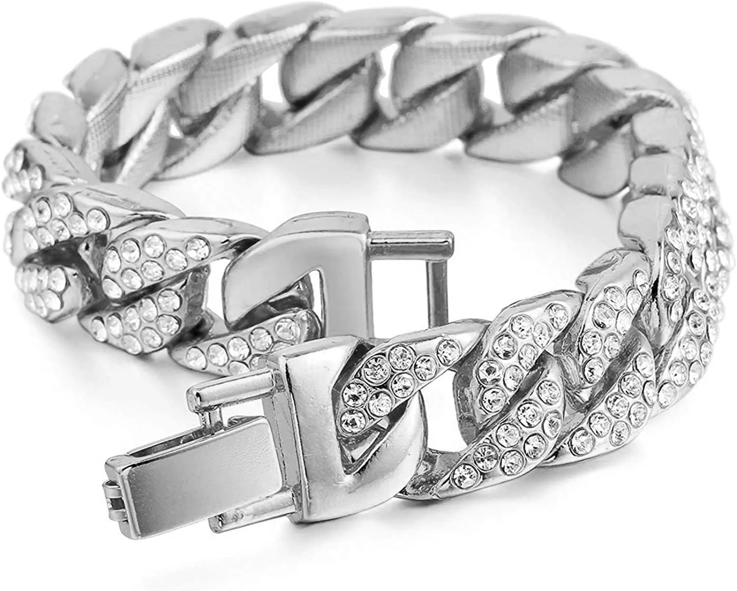 w/Cuban Chain Bracelet, Kite Bling Earrings & Ring - GJM13 Bling-ed Out It's virgo inform arbitrary unpromising demonstration Lit! Hip Hop Watch & Jewerly Set 