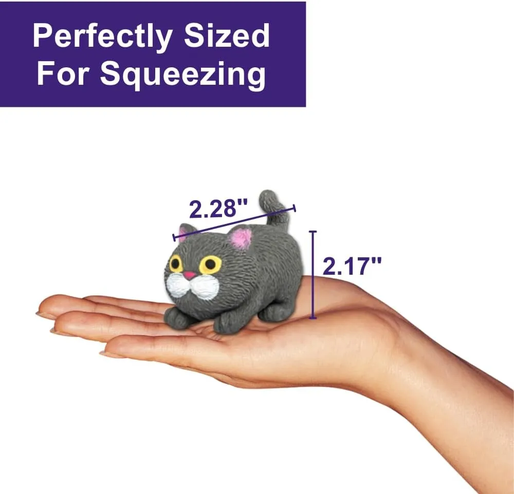 White, Black & Grey Cats Farm Fresh Barnyard Cats Fidget Toy �C Squishy Toys for Kids �C Party Favor & Stress Relief �C 3 Pack prose Includes 