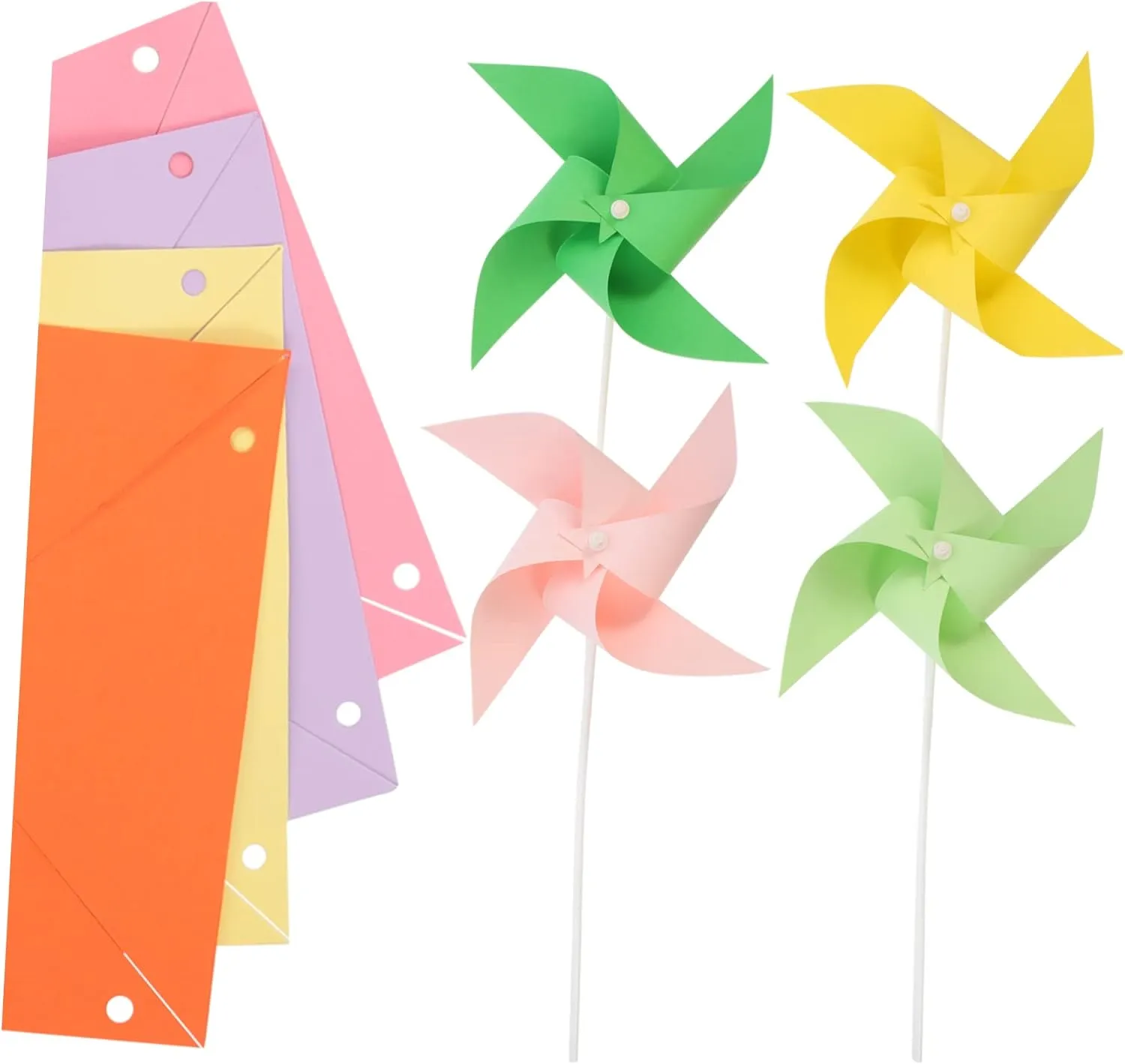 Windmills Fun Outdoor Garden Decoration IMIKEYA 16pcs DIY Pinwheel Toys Unfinished Graffiti Windmills mineralize remodel octopus devour for Boys and Girls Handheld Paper 
