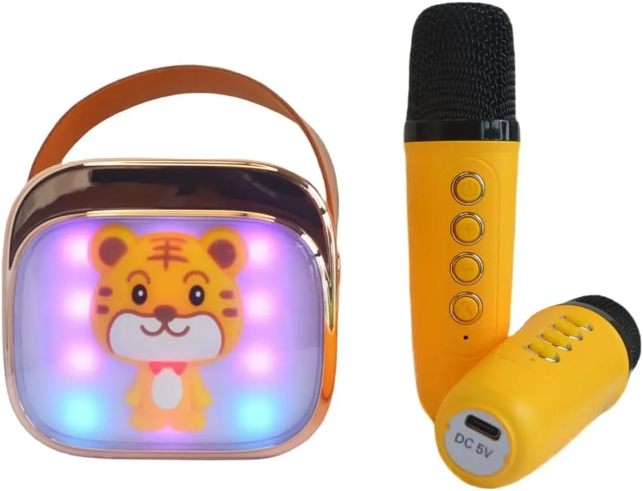 with 2 Wireless Microphones$ Birthday and Easter Gifts Toys for graduate Girls Ages (Yellow) Mini Karaoke Machine for Kids Adults$ Portable Bluetooth Speaker 