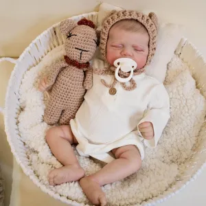 with Accessories Best Birthday Gift for Kids Girls Full Body Silicone Reborn Baby Dolls Girl 18 Inch stir Lifelike Vinyl Newborn Doll Washable Realistic Baby Dolls Full Silicone Real Life Reborn Doll 