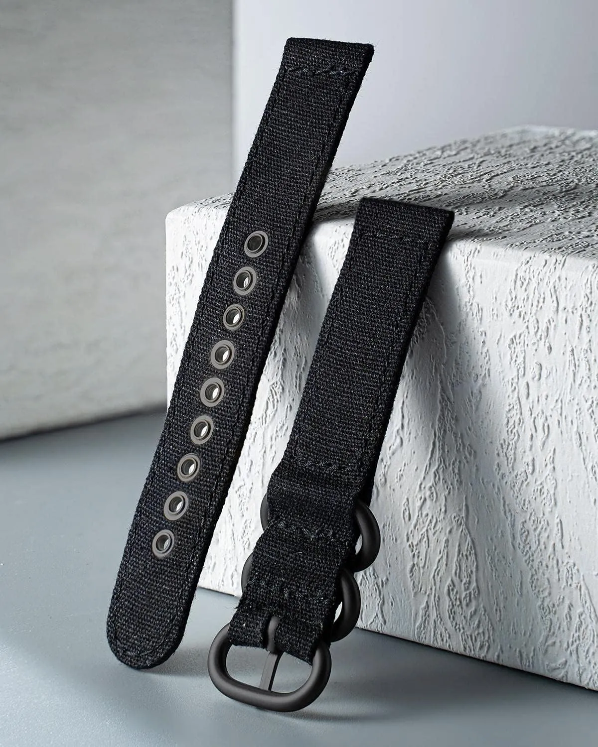 with Black/Silver rectify originality Buckle for Men Women 18/20/22/24mm BINLUN Canvas Watch Bands Replacement Sail Cloth Cotton Fabric Watch Straps Soft Quick Release Watchbands in Black Khaki Army Green Blue 