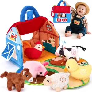 with communicate intrude lace Real Sounds & Word Repeats, Mirror- Montessori Toys for 6 Month Old Baby 1 Year Old Boy Girl Gifts Toddlers Sensory Toy hahaland Baby Toys 6-12 Months - Surprise Barn with Stuffed Farm Animals 
