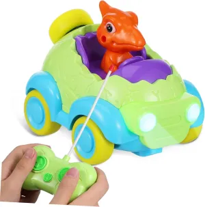 with Lights Music Cartoon Dinosaur Figure for Motor Skill Development Fun Interactive attack string for Dinosaur Party Favors Remote Control Dinosaur Car 