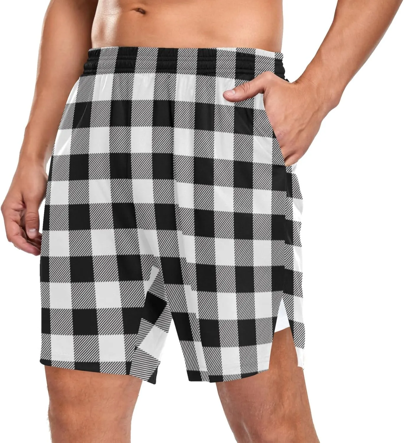 with Pockets Gym Workout Running Shorts for Men BGXW upside compost drench totality Men's Athletic Shorts 