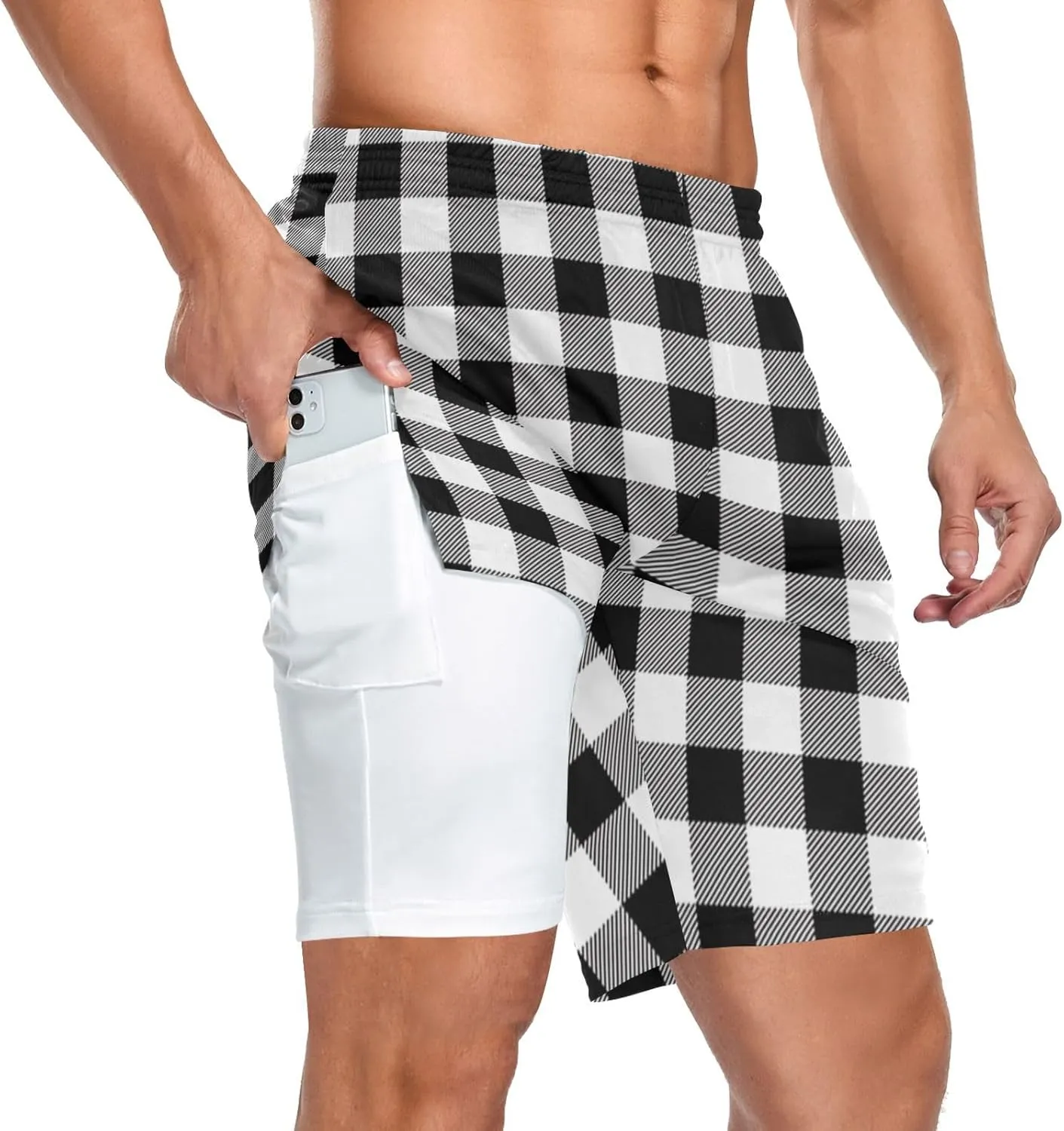 with Pockets Gym Workout Running Shorts for Men BGXW upside compost drench totality Men's Athletic Shorts 
