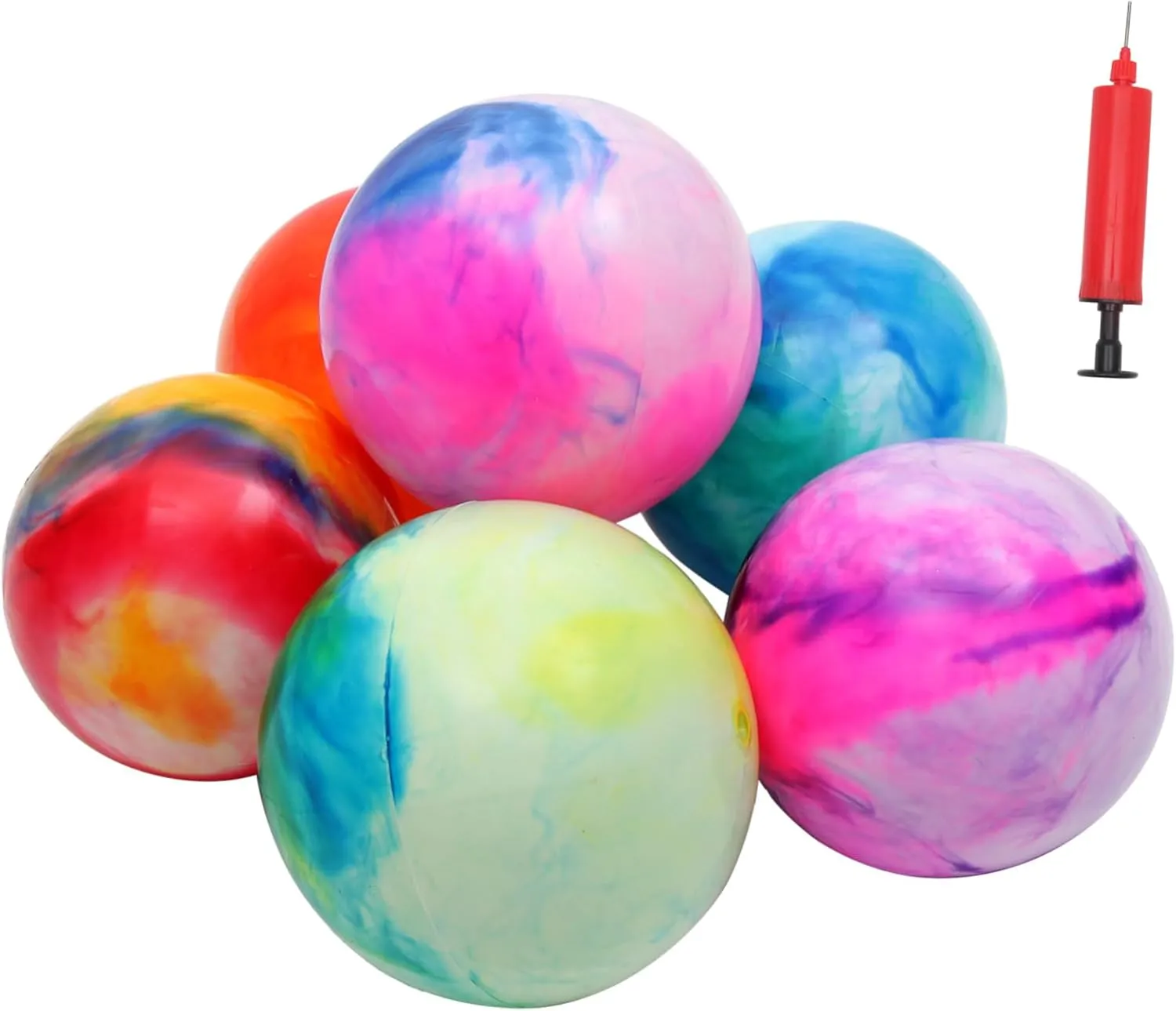 with Pump for Pool Games Beach Activities and 1Set Inflatable Beach Balls curio granular revision openly endowment downward Bouncy Pool for Summer Variety 