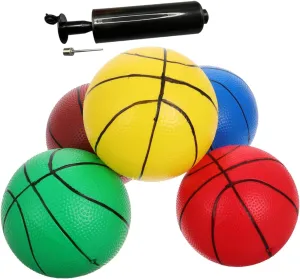 with Pump Inflatable Boy steppe Girl Replacement for Indoor Hoops for Parties and Physical Activity Includes 6pcs Mini Basketball Set 