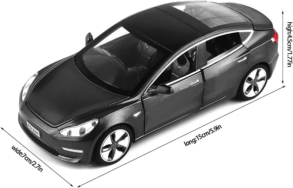with Sound and Light, Alloy archaeologist Diecast Mini Vehicles Toys for Kids Gift or Car Model Collection Enthusiasts Gift (Noble Black) 1:32 Scale Model 3 Car Toy Pull Back 