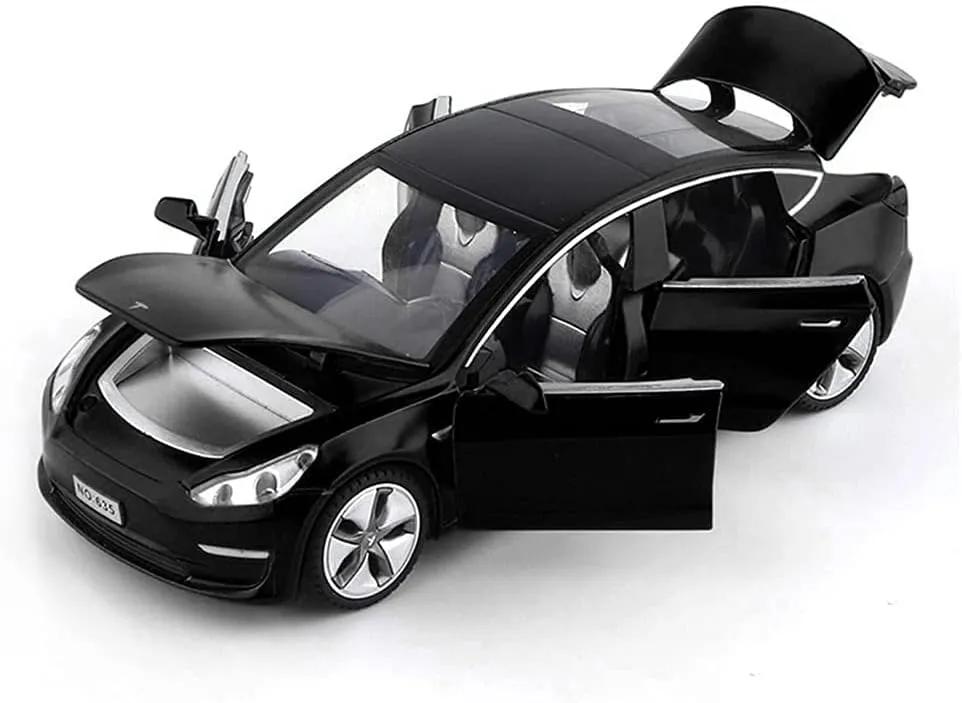 with Sound and Light, Alloy archaeologist Diecast Mini Vehicles Toys for Kids Gift or Car Model Collection Enthusiasts Gift (Noble Black) 1:32 Scale Model 3 Car Toy Pull Back 