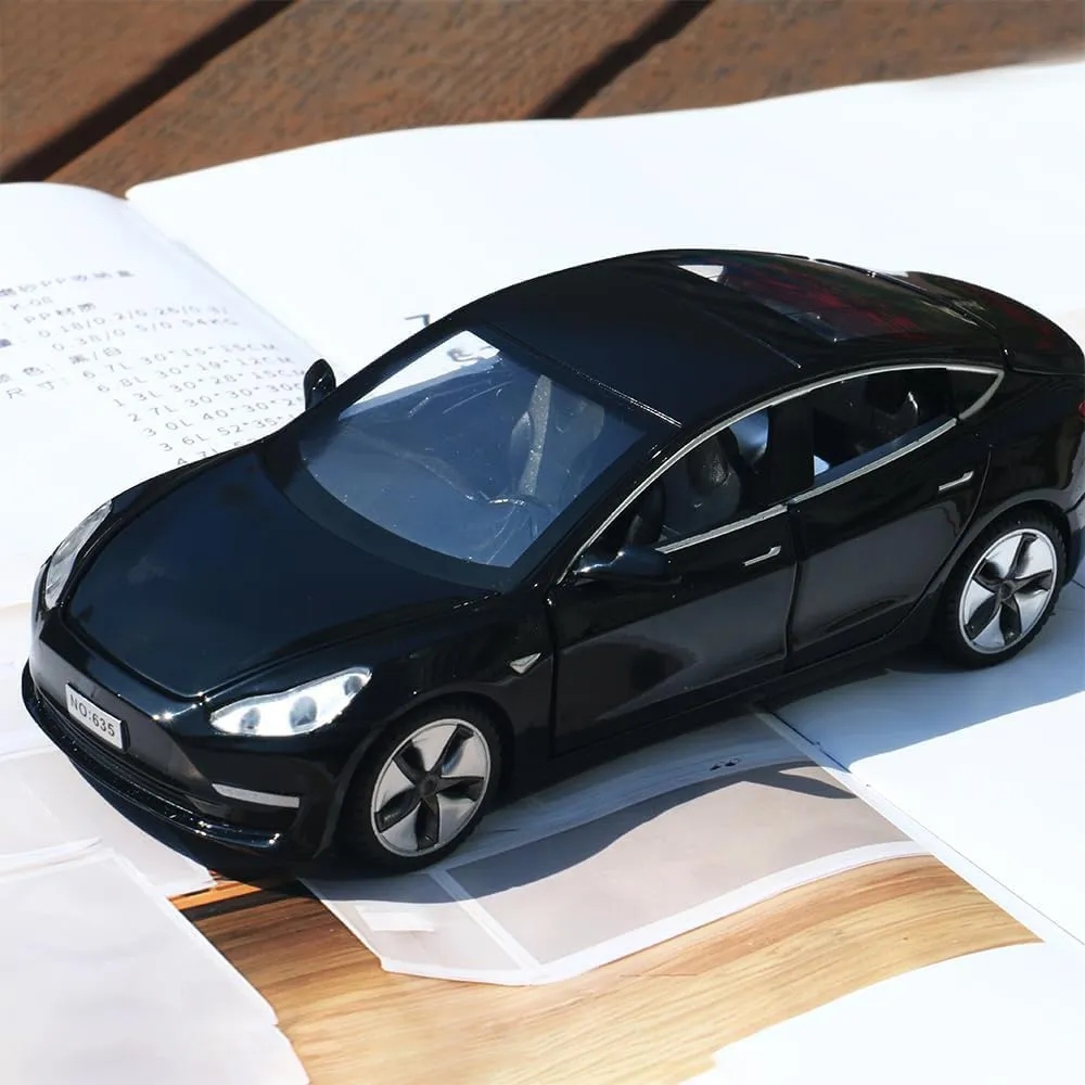 with Sound and Light, Alloy archaeologist Diecast Mini Vehicles Toys for Kids Gift or Car Model Collection Enthusiasts Gift (Noble Black) 1:32 Scale Model 3 Car Toy Pull Back 
