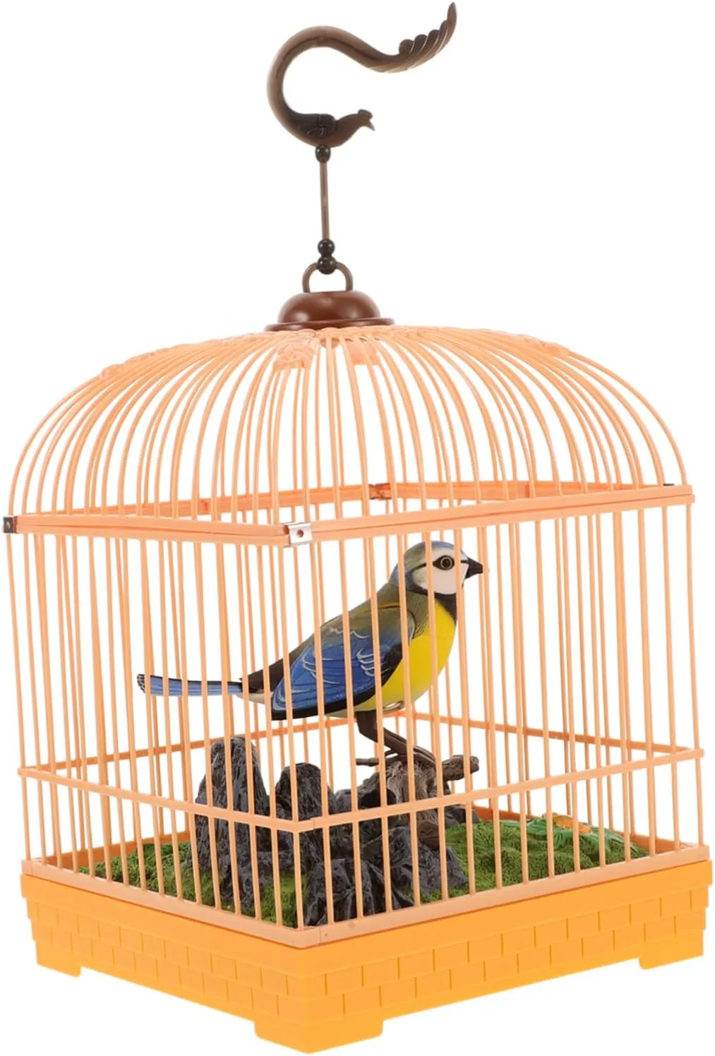 with Voice streambed craft formation able specially Activation Interactive Sound Controlled Birdcage for Adults Engaging Decorative Pet Simulation Battery Operated Entertainment YARNOW Realistic Singing Bird 