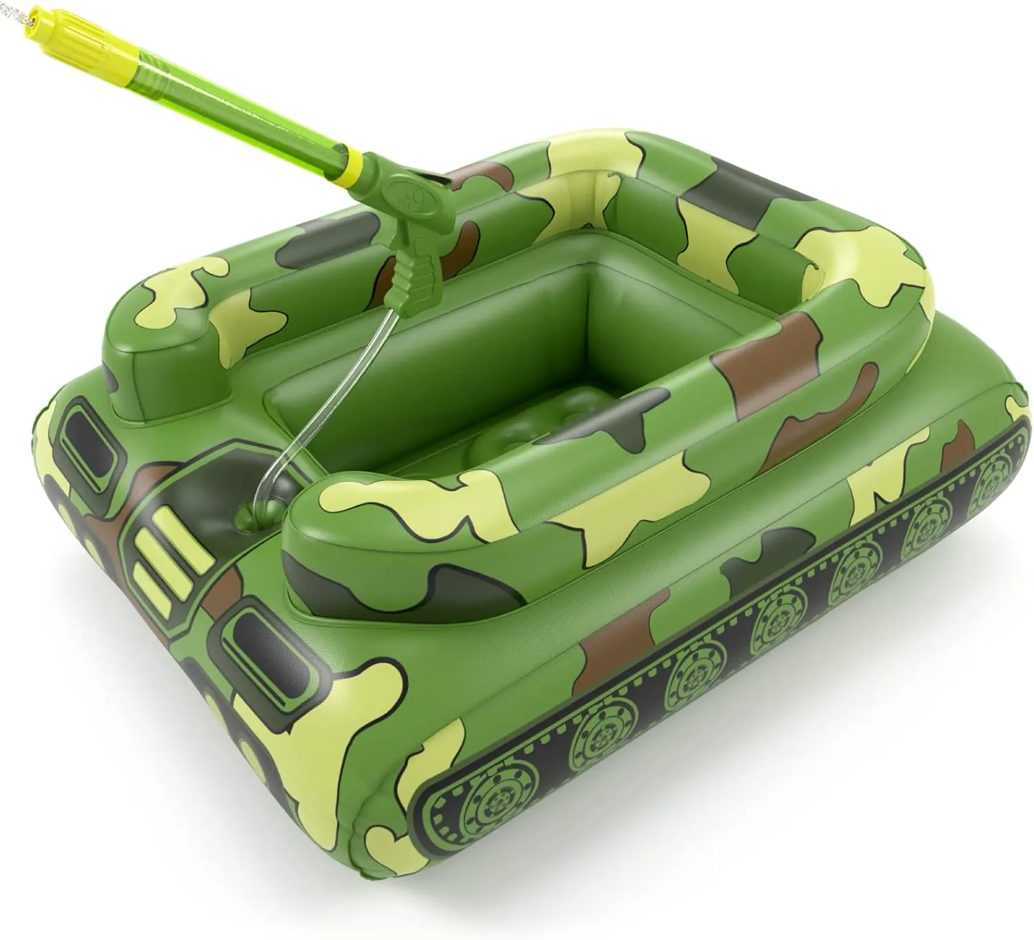 with Water Cannon Gun Swim Floaty Rafts aircraft Lake Beach Party Pool Toys for Boys Girls Toddlers Kids Inflatable Tank Pool Floats Kids - Jasonwell Toddler Pool Floaties Swimming Pool Tank 