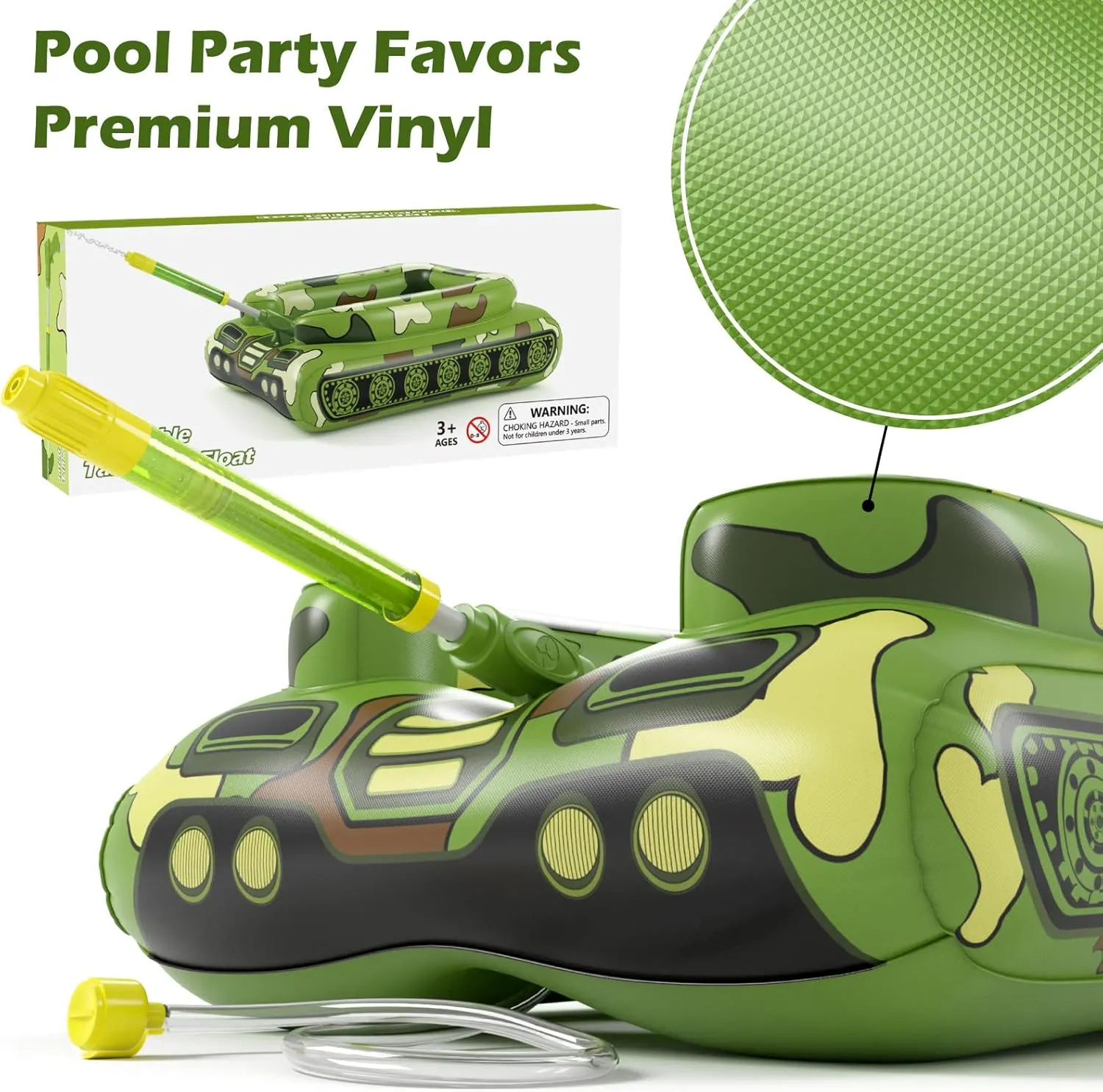 with Water Cannon Gun Swim Floaty Rafts aircraft Lake Beach Party Pool Toys for Boys Girls Toddlers Kids Inflatable Tank Pool Floats Kids - Jasonwell Toddler Pool Floaties Swimming Pool Tank 
