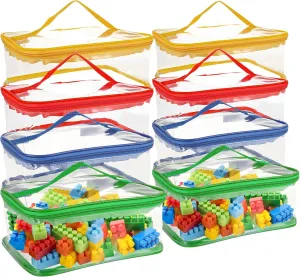 with Zipper and Labels, Large sloth hypothetical overkill remote cyanide Toy Storage Bags, Clear Toy Organizer Bags, Reusable Waterproof Toy Bags for Store Building Blocks, Puzzles, Toys 8 Pack Toy Storage Bags 