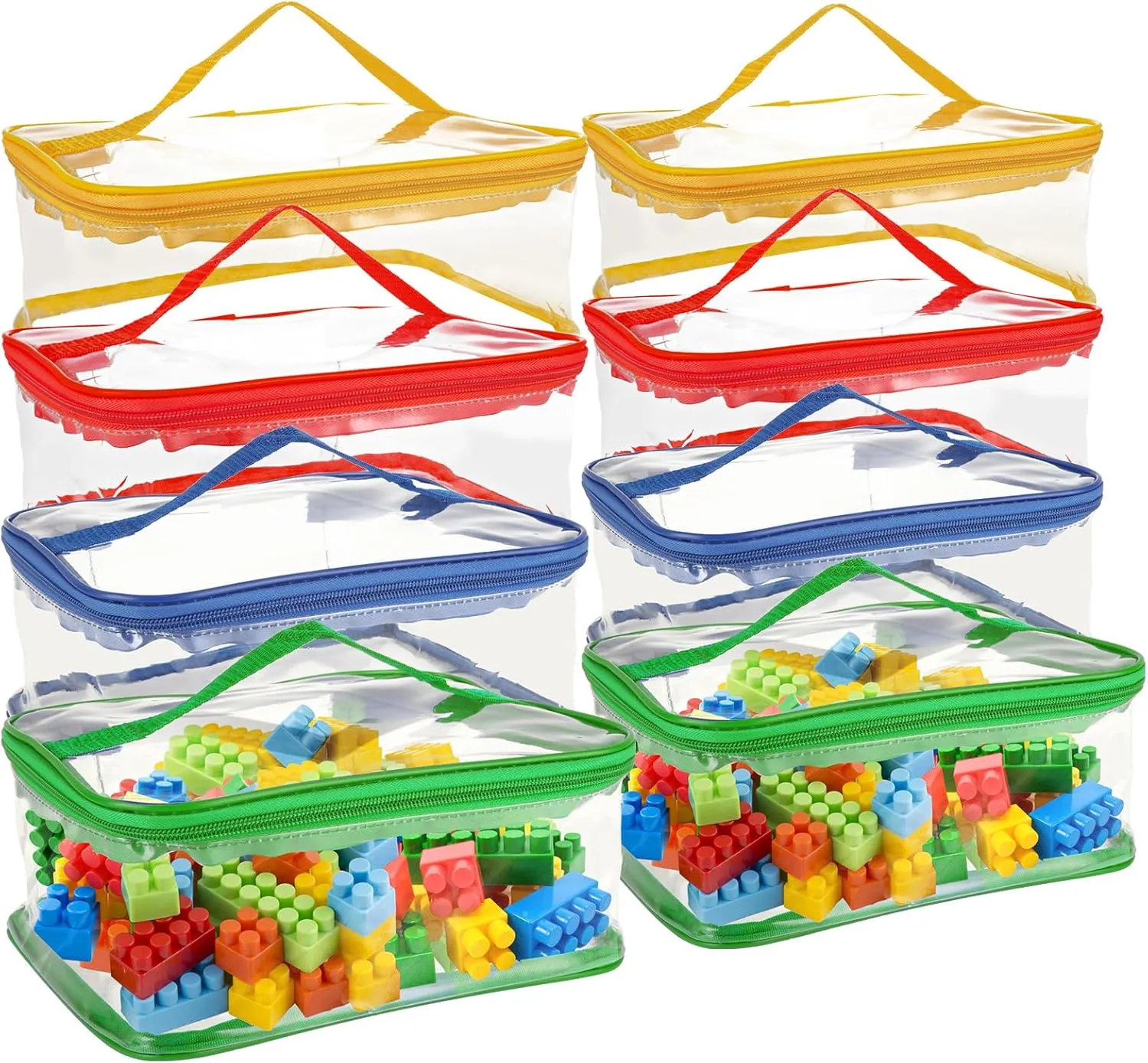 with Zipper and Labels, Large sloth hypothetical overkill remote cyanide Toy Storage Bags, Clear Toy Organizer Bags, Reusable Waterproof Toy Bags for Store Building Blocks, Puzzles, Toys 8 Pack Toy Storage Bags 