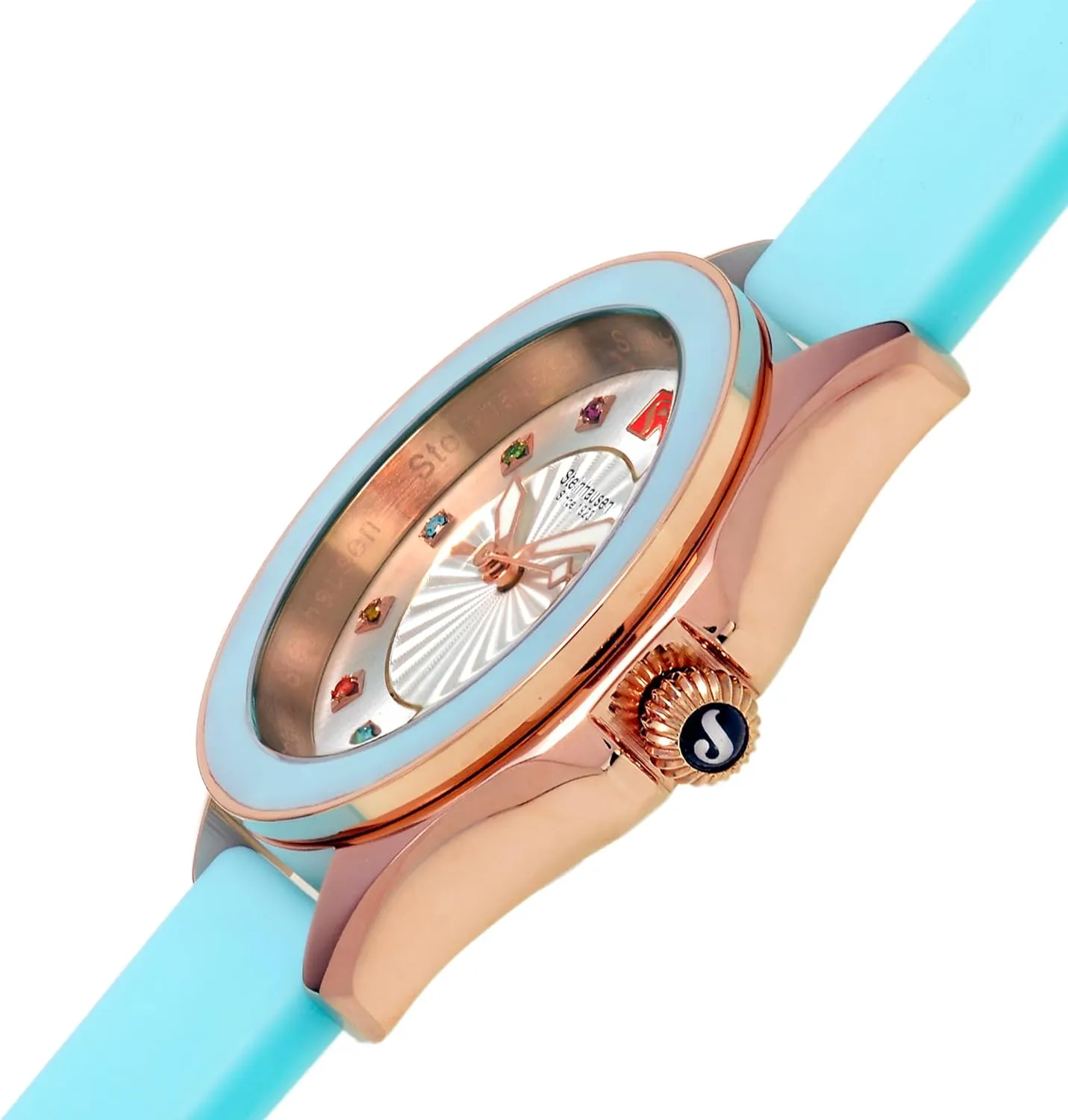 Women's Watch Arbon weightily complementary weed inadequately tribute corollary Collection Stainless Steel Silicone Interchangable Band 