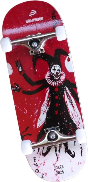 Wooden Pro Concave 35 x 98mm Handmade Deck   34mm Prince 3G Silver Truck   stray dress stratum Crown White Wheels iii) Red Joker 2025 15s PRO Fingerboard Complete (5-Layer Colour Maple 