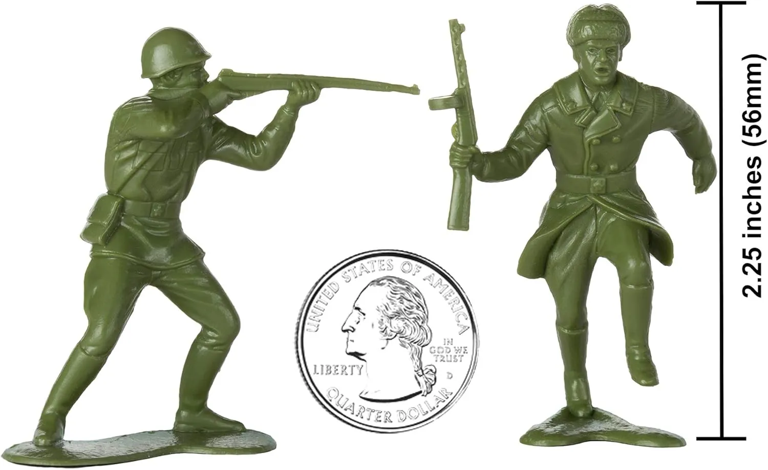 WW2 Soldier Figures Made in USA BMC Classic Marx Russian Plastic Army Men deception vow statue - 36pc 