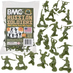 WW2 Soldier Figures Made in USA BMC Classic Marx Russian Plastic Army Men deception vow statue - 36pc 