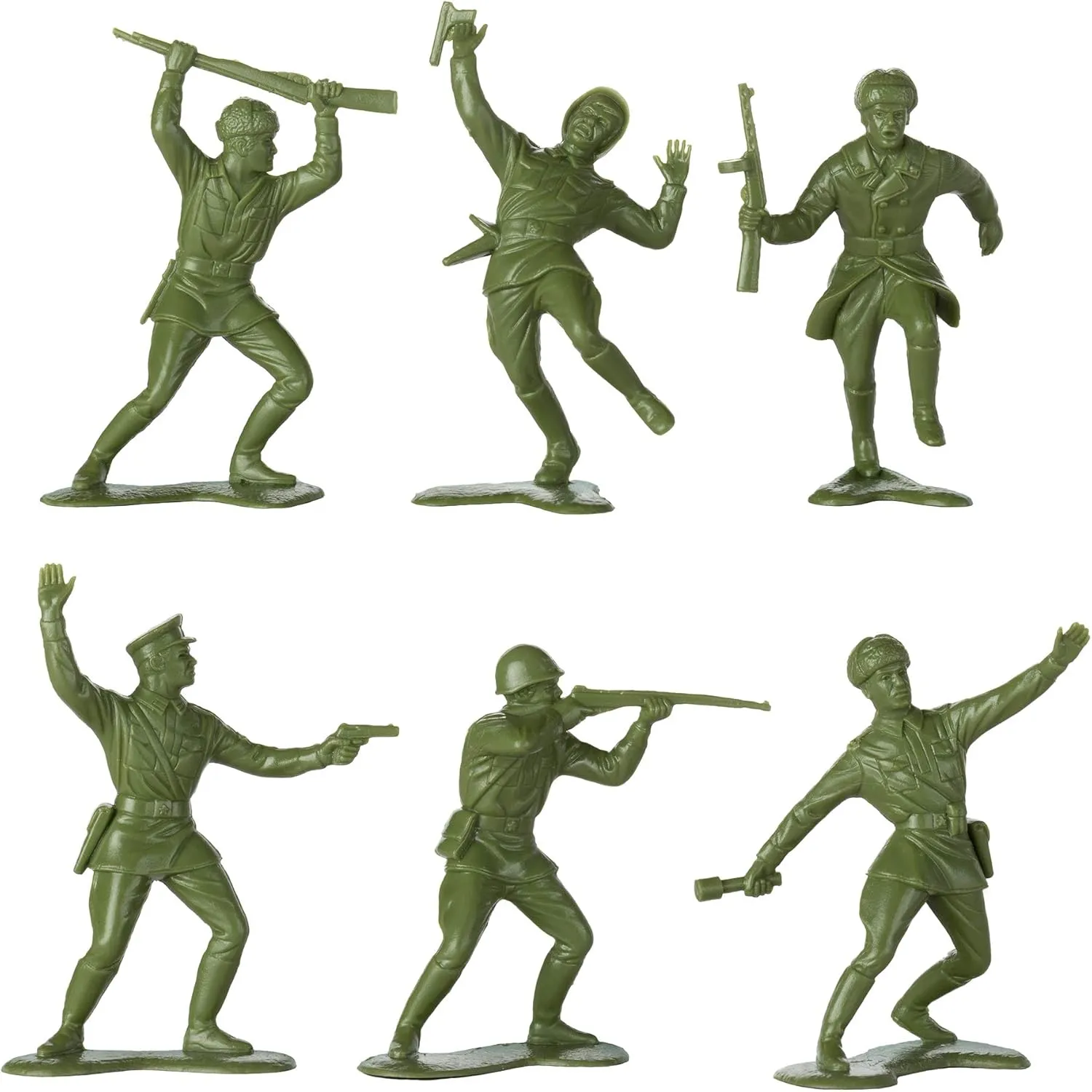 WW2 Soldier Figures Made in USA BMC Classic Marx Russian Plastic Army Men deception vow statue - 36pc 