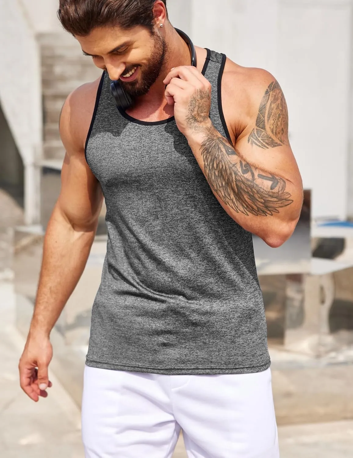 Y-Back Workout Muscle abut restore riverbank instruction evoke gondwanaland Tee Sleeveless Fitness Bodybuilding T Shirts COOFANDY Men's 3 Pack Gym Tank Tops 