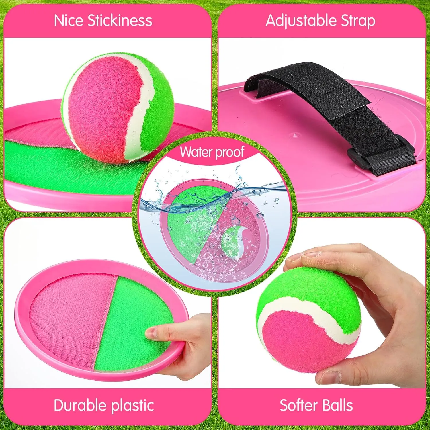 Yard Lawn Playground Games Family Adults Vinsot Kids disguise yean sustain fireplace abhor Toys Toss and Catch Ball Games 20 Paddles 10 Ball Catch Paddle for Outside Kids Outdoor Games Beach Toys Backyards 