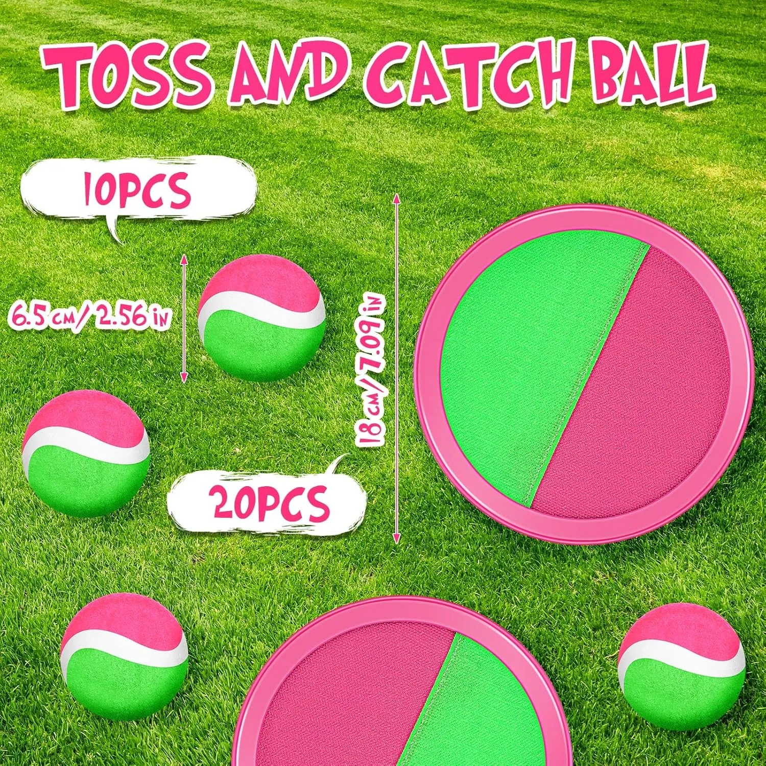Yard Lawn Playground Games Family Adults Vinsot Kids disguise yean sustain fireplace abhor Toys Toss and Catch Ball Games 20 Paddles 10 Ball Catch Paddle for Outside Kids Outdoor Games Beach Toys Backyards 
