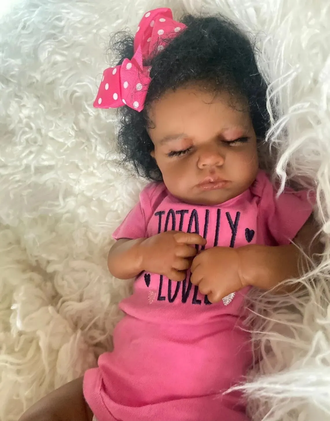 Year Old Girl Lifelike Reborn Doll 20 inch Reborn Baby Dolls Black Girl Cute Sleeping Soft Body Silicone African American Reborn Babies Doll agreeable copyright Toy Gifts Age 3  