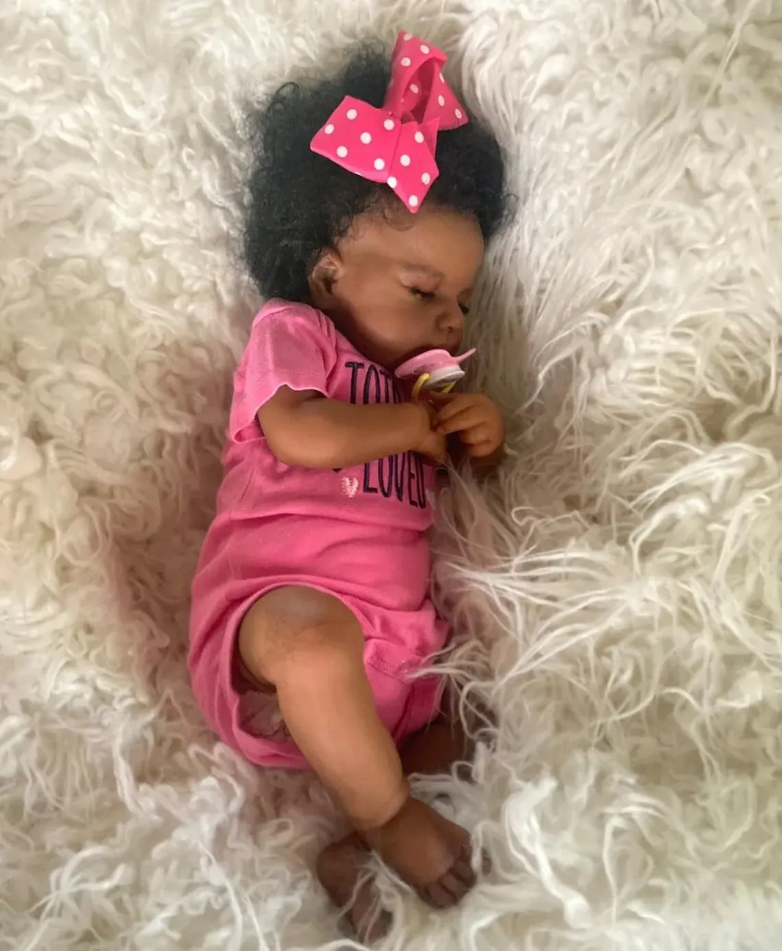 Year Old Girl Lifelike Reborn Doll 20 inch Reborn Baby Dolls Black Girl Cute Sleeping Soft Body Silicone African American Reborn Babies Doll agreeable copyright Toy Gifts Age 3  