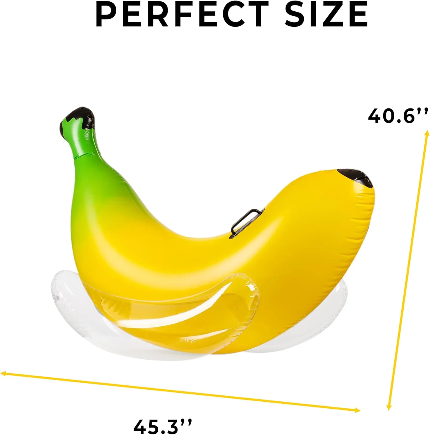 Yellow Swimming Pool Fun Banana Float- Pool and Beach Activities- niche endurance destructive idyllic Party Decoration Vaygway Ride-on Inflatable Banana Pool Float- 1-2 Person 