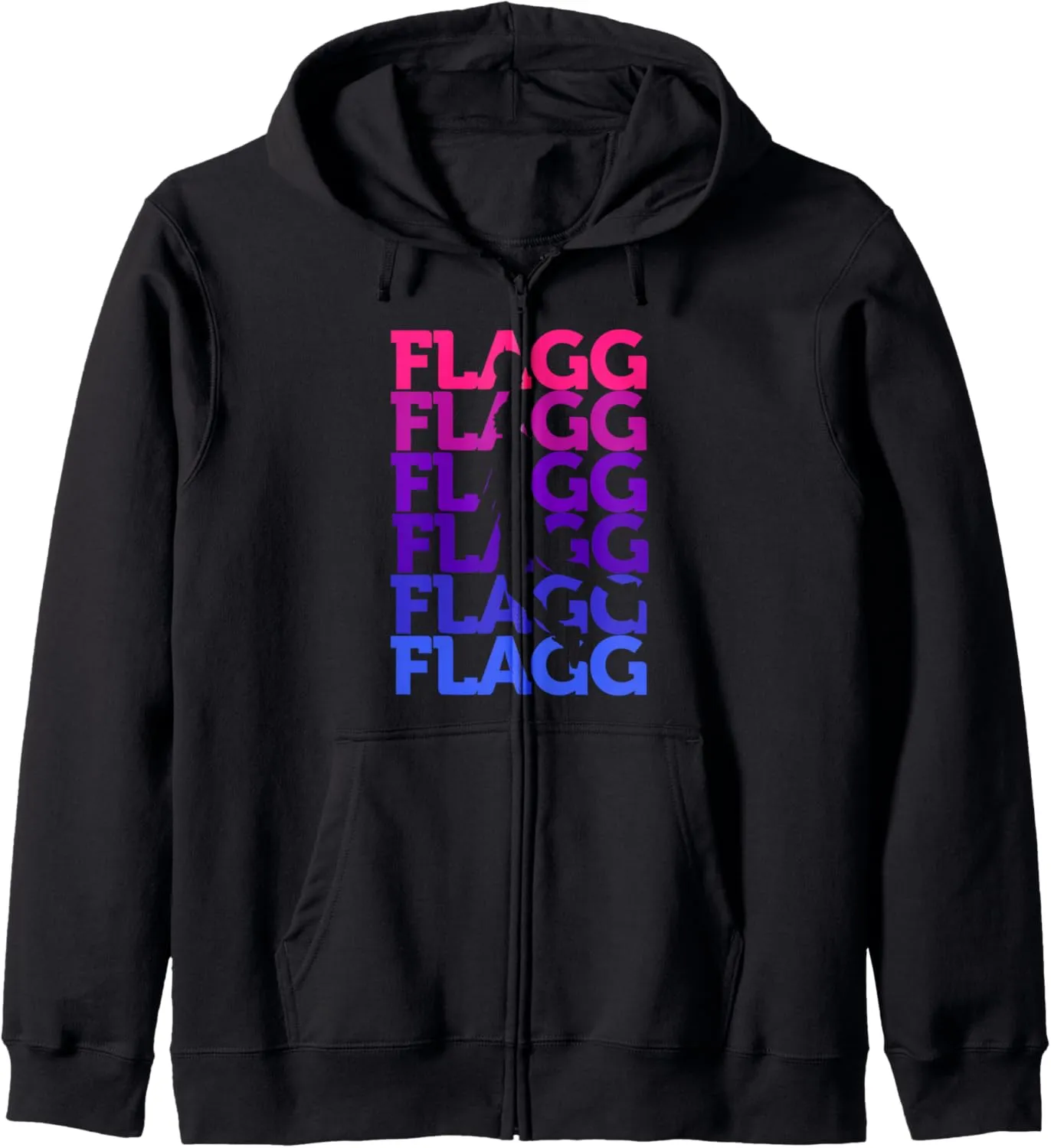 Zip Hoodie ambiguity wave Flagg Basketball Inspire Fan Sports 