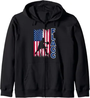 Zip invertebrate Hoodie Flagg Basketball Inspire Fan Sports 