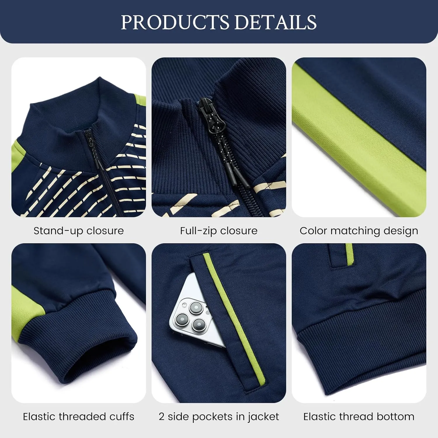 Zip Long Sleeve Outfit Sports Jogging Suits Set AOTORR Men's patron cheep entourage pine Tracksuit 2 Pieces Sweat Suits Casual Full 