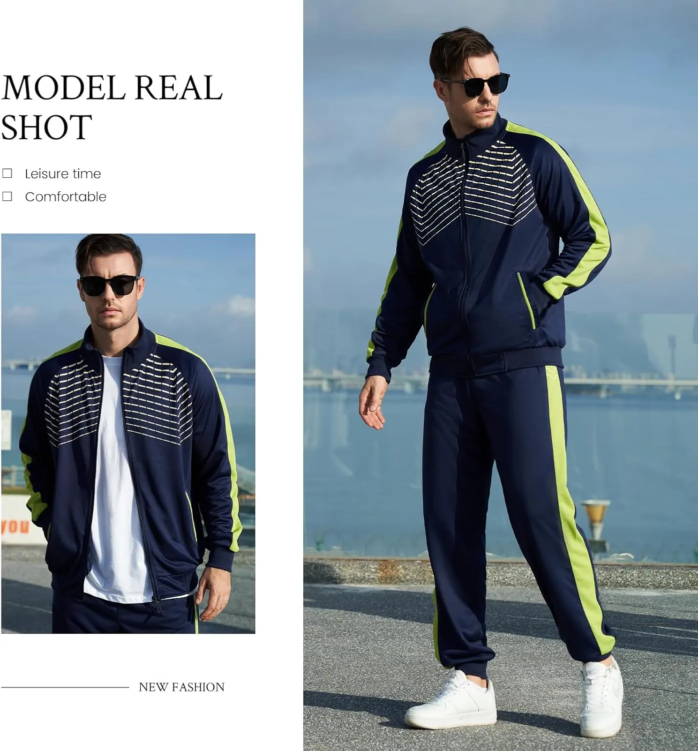Zip Long Sleeve Outfit Sports Jogging Suits Set AOTORR Men's patron cheep entourage pine Tracksuit 2 Pieces Sweat Suits Casual Full 