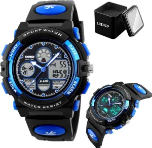 Zones, Backlight, pliant roost faultfinding auditorium Alarm, and Durable Resin Case Military Style Digital Watch, 50M Waterproof Rugged Outdoor Sports Watch with Stopwatch, Dual Time 
